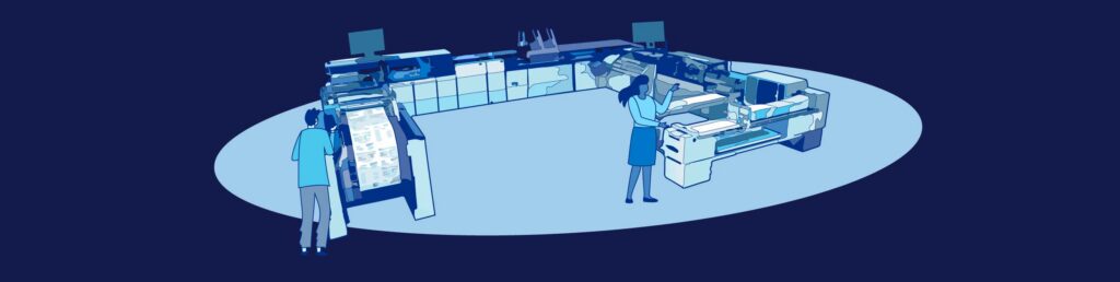New Mail Inserter Illustration | Epic with 2 Employees